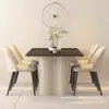 Mesa de Jantar em Ardósia Preta Pura, Novo Estilo Italiano de Alta Qualidade Moderna Minimalista para Uso Doméstico 2024 Mesa de Jantar Retangular para Apartamento Pequeno