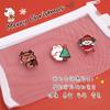 Broche lindo de Navidad personalidad caricatura japonesa y coreana pin estudiante hombre y mujer decoración de ropa joyería que combina con todo