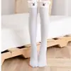 Calcetines de terciopelo de coral para mujer, otoño e invierno, forro polar, gruesos y cálidos, calcetines hasta la rodilla o la pantorrilla de dibujos animados de felpa lindos japoneses