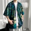 Camisa de Manga Corta con Estampado Integral Estilo Hawaiano Retro de Verano para Hombre Delgada de Marca de Moda Holgada Casual Camisa Floral para Pareja de Media Manga