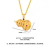 Mismo estilo tienda de oro Vietnam arena de oro tallado hueco con incrustaciones de diamantes filigrana colgante de calabaza collar Flores Prósperas y Brocado Calabaza Joyería