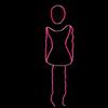Nueva edición de la Diosa Stickman, disfraz luminoso de luz fría, disfraz de baile luminoso Tide Cool, lote de accesorios para reuniones anuales