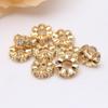 14K pacote de ouro cor micro incrustado zircão grande furo furo anel de contas joias acessórios artesanais diy pulseira pingente anel
