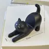 Bonito Soporte para Teléfono de Resina con Forma de Gato, Soporte de Escritorio para Tablet iPad, Soporte Perezoso para Ver Series