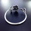 Pulsera con anillo de flor de plata de diseño personalizado estilo retro de moda nacional regalo femenino pulsera personalizada