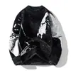 (Controle de Preço Taobao: 88 Yuan, Controle de Preço no Douyin e Pinduoduo: 78 Yuan) Textura de Pelo de Vison Gola Redonda Combinação de Cores Agulha Nova
