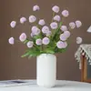 Bolas de Dente-de-leão com Mola Simulada, Crisântemo, Flores Artificiais, Adereços para Decoração de Casa e Casamento, Buquê Artificial de Alta Qualidade