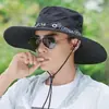 Nuevo Sombrero de Senderismo para Hombre al Aire Libre, Sombrero de Pescador con Visera para Mujer, Sombrero de Sol de Ala Ancha, Sombrero de Sol Anti-UV, Plegable