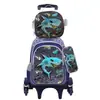Nueva Lindo Carrito Escolar para Estudiantes de Primaria Grados 3~6 Set de Tres Piezas de Dibujos Animados Mochila Escolar de Dos Ruedas Seis Ruedas para Niños Lista para la Venta