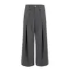 Pantalones de Raya A-Line CsmyManuscript Con Silueta Fluida Pantalones Casuales Sueltos de Pierna Ancha Largos