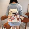 Pantalones Pequeños Frescos de Dibujos Animados con Cordón y Bolsillo con Solapa Fabricante al por Mayor Bolso de Lona Lindo para Mujer 2025 Nuevo Bolso de Lona para Estudiante