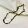 [Buscando Luz] Collar de Cuentas de Cristal con Concha Verde Estilo Bohemio Primavera y Verano Largo Estilo Bosque Blanqueador Cadena Clavicular