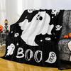 Manta de franela de Halloween con impresión digital, cómoda, suave y cálida, de doble cara, de forro polar, pequeña, para aire acondicionado, sofá