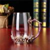 Taza de Agua Creativa de Lujo Ligero Europeo Color Esmalte Taza de Té de Flores Vaso de Cristal Resistente al Calor Regalo de Negocios