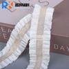 Cordón de Oreja de Color Encaje Elástico Doble Hoja de Loto Encaje Juguete DIY Falda de Gasa Ropa Sombrero Diadema Joyería Banda Elástica