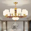 Novo lustre de sala de estar estilo chinês, madeira maciça, luz principal estilo Zen chinês para o hall, luminária de jantar estética estilo Song, sem cobre por 6 anos