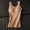 Comércio exterior exportação pedido diário fábrica cliente fornecimento forrado de lã sem costura fita de renda almofada de peito colete modelador de corpo quente roupa íntima para mulheres outono e inverno