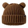 Gorro de Lana Tejido con Orejas de Oso Lindas Daifa para Mujer Invierno 2024 Explosiones Coreano Suelto Protección para Orejas
