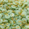 Accesorios para Joyería DIY de Aleación de Jade Incrustado en Oro: Colgante de Paz, Calabaza, Pulsera de Carácter de Fortuna, Pulsera de Dijes, Collar, Accesorios de Cuentas