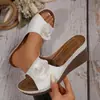 Sandalias Casuales Cómodas de Verano 2026 Nuevo Modelo de Comercio Exterior Tallas Grandes para Mujer con Punta Descubierta Slip-On Talla Única