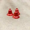 Decorações de Natal, sinos de plástico de Natal de vários tamanhos, sinos em forma de Y, pingentes de sino de Natal feitos à mão para DIY