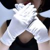 Guantes Blancos de Joyería Satén de Seda Super Largos Protección Solar Alta Gama Fotográficos Elásticos Etiqueta Joyería Vestido Negro Supervisión Compra