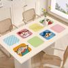 Crayon Pequeno Nova Refeição Desenho Animado Toalha de Mesa de Couro Dupla Face Impermeável e à Prova de Óleo à Prova de Sujeira Tapete para Mesa de Centro Tapete Protetor de Mesa