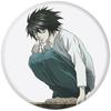 Death Note Series Desenho animado Bidimensional Emblema de folha de flandres Espelho Chaveiro Acessórios Pingente Periférico