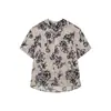 Camisa Floral de Manga Corta Fresca y Fluida para Hombre, Moda Hawaiana Moderna Casual Holgada de Alta Gama
