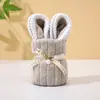 Toalla de Terciopelo Coral Recuerdo Toalla de Conejito Niños Cumpleaños Luna Llena Dama de Honor Boda Absorbe Agua y No Suelta Pelusa