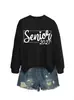 Senior 2027 Amazon eBay site independente casual confortável versátil feminino outono e inverno nova blusa de moletom para comércio exterior