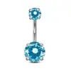 Anillo para Ombligo de Titanio F136 con Dientes Internos, Doble Extremo de Cuatro Puntas, Joyería para Piercing Corporal de Aleación de Titanio G23, Piercing para Ombligo