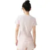Conjunto Esportivo Respirável Estilo Coreano para Mulheres, Malha Lateral, Secagem Rápida, Top de Manga Curta e Shorts, Solto, Emagrecedor, Fitness, Corrida, Conjunto de Duas Peças