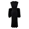 Chaleco sin mangas de punto estilo Lujuria Pura de Otoño + Vestido de punto con falda de cola de pez + Blusa Conjunto sexy, suave y elegante de dos piezas para mujer