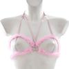 Ropa interior de arnés sexy para actuación en escenario, elástica, ajustable, uniforme sexy, tentación rosa, ropa interior sexy O0792