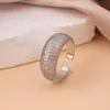 Anillo para Mujer, Lujo Ligero, Nicho de Alta Gama, Anillo Exagerado de Zirconia, Anillo Sencillo, Anillo Abierto, Joyería de Reina Madre, No se Desvanece