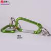 Hebilla de montañismo de aleación de aluminio hebrea No. 6 Llavero de anillo colgante de color tipo D de 3 agujeros gancho colgante para mochila de camping al aire libre