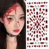 Adesivos de glitter para o rosto de Halloween, adesivos faciais para maquiagem de cosplay, maquiagem de festa, tatuagens temporárias, decorações de fantasia de Halloween, adesivos de rosto