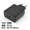 Carregador Samsung 45W padrão europeu transfronteiriço, compatível com carregamento rápido para telefones S22/S21 e Note20