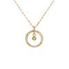 Plata de ley S925 nuevo collar de campana anillo mobius nicho lujo ligero alto sentido cadena clavícula para niña al por mayor