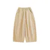Calça Carrot Retro Fashionável com Estampa de Bolinhas para Meninas Wulibu Outono Infantil Versátil Casual Solta Amiga da Pele