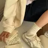 Calcetines Cortos para Mujer para Primavera y Verano, Calcetines de Algodón Delgados Completamente Blancos con Lazo, Encaje Rayado, Estilo Lindo Japonés, Calcetines de Media Caña para Estudiantes JK