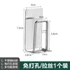 Estante de Almacenamiento para Vasos de Cepillo de Dientes de Acero Inoxidable, Estante de Drenaje sin Perforaciones, Estante de Pared para Baño, Vaso para Enjuague Bucal