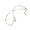 Moderna cadena de cuentas de perlas y piedras naturales de colores, estilo nicho de lujo ligero, versátil y sofisticada, adecuada para usar en capas como cadena para la clavícula para mujeres