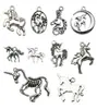 Accesorios para Joyería de Aleación Retro DIY Colgante de Unicornio Caballo Pendientes Hechos a Mano Llavero Colgante Pequeño Venta Caliente Transfronteriza