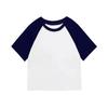 Verano Nuevo Niños 200g Algodón Puro Manga Corta Playeras Personalizadas para Hombre y Mujer Color Puro Ropa para Niños Versión en Blanco Estampado DIY