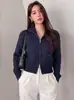 Suéter torcido com zíper estilo coreano para mulheres, casaco curto, novo cardigã 2026, top de tricô liso para outono e inverno