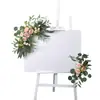 142 flores de simulación letrero de bienvenida para bodas letrero de compromiso con flores flor de seda de simulación accesorios para sala de exposiciones de fiestas
