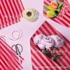 Papel de Copia Rayado Rojo Wx399 17g Papel de Envoltura a Prueba de Humedad para Regalos y Dulces Papel Decorativo Rayado Perlado