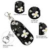 Promoção quente da Amazon estojo de caneta portátil em couro PU com impressão UV flor preto e branco estampa de leopardo estojo de armazenamento presente para enfermeira